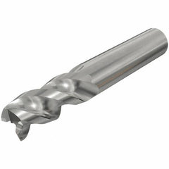 Iscar - 10mm, 23.5mm LOC, 10mm Shank Diam, 72mm OAL, 3 Flute, Solid Carbide Square End Mill - Single End, Uncoated, Spiral Flute, 45° Helix, Right Hand Cut, Right Hand Flute - USA Tool & Supply
