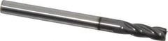 Value Collection - 1/8", 3/8" LOC, 1/8" Shank Diam, 1-1/2" OAL, 4 Flute, Solid Carbide Square End Mill - Single End, Diamond-Like Carbon (DLC) Finish, Spiral Flute, Centercutting, Right Hand Cut, Right Hand Flute - USA Tool & Supply