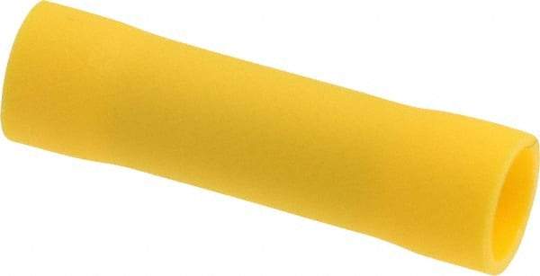 Thomas & Betts - 12 to 10 AWG Compatible, Vinyl Fully Insulated, Crimp-On Butt Splice Terminal - Copper Contacts, 1.024" OAL, Yellow - USA Tool & Supply