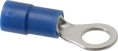 Thomas & Betts - 16-14 AWG Partially Insulated Crimp Connection Circular Ring Terminal - #10 Stud, 0.898" OAL x 0.335" Wide, Tin Plated Copper Contact - USA Tool & Supply