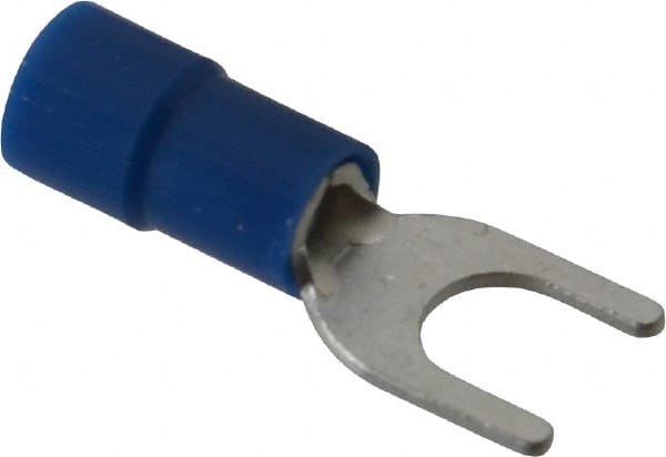 Thomas & Betts - #10 Stud, 16 to 14 AWG Compatible, Partially Insulated, Crimp Connection, Standard Fork Terminal - USA Tool & Supply