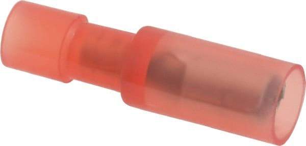 Thomas & Betts - 22 to 16 AWG Bullet Connector - 0.153" Bullet Diam, Red Nylon Insulation - USA Tool & Supply