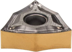 Iscar - WNMG3-0 NF Grade IC807 Carbide Turning Insert - TiAlN/TiN Finish, 80° Trigon, 3/8" Inscr Circle, 5/32" Thick, 0.0079" Corner Radius - USA Tool & Supply