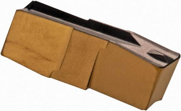 Iscar - 300E040GIP Grade IC808, 3mm Cutting Width Carbide Grooving Insert - 13mm Max Depth of Cut, Neutral, 0.41mm Corner Radius, TiN/TiAlN Finish - USA Tool & Supply