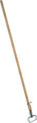 PRO-SOURCE - 60" Standard Wood Quick Connect Mop Handle - Metal Connector, Use with Wet Mops - USA Tool & Supply