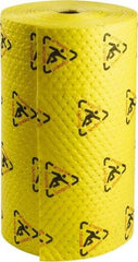 Brady SPC Sorbents - 80 Gal Capacity per Package, Chemical/Hazmat Roll - 300' Long x 30" Wide, Yellow, Polypropylene - USA Tool & Supply