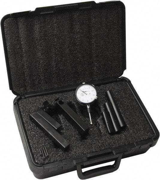 Moody Tools - 0.001" Graduation, 4" Max Meas, 0-100 Dial Reading, Dial Indicator & Base Kit - 0.001" Resolution - USA Tool & Supply