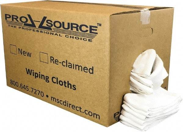 PRO-SOURCE - 25 Inch Long x 16 Inch Wide Virgin Cotton Surgical Towels - White, Huck Toweling, Lint Free, 25 Lbs. at 4 to 6 per Pound, Box - USA Tool & Supply