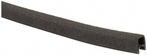 TRIM-LOK - 1/4 Inch Thick x 0.42 Wide x 100 Ft. Long, EPDM Rubber Edge Trim - Leather Texture - USA Tool & Supply