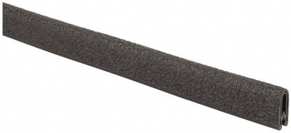 TRIM-LOK - 1/8 Inch Thick x 0.3 Wide x 25 Ft. Long, EPDM Rubber Edge Trim - Leather Texture - USA Tool & Supply