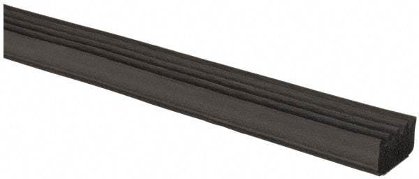TRIM-LOK - 5/8 Inch Thick x 5/8 Wide x 100 Ft. Long, EPDM Rubber Ribbed Seal with Acrylic - USA Tool & Supply