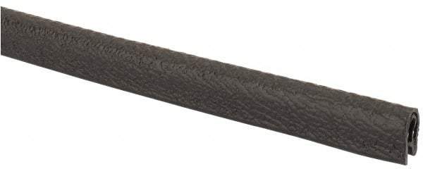 TRIM-LOK - 1/8 Inch Thick x 0.3 Wide x 100 Ft. Long, EPDM Rubber Edge Trim - Pebble Texture - USA Tool & Supply