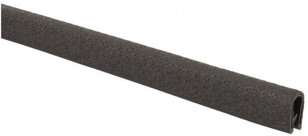 TRIM-LOK - 3/16 Inch Thick x 0.36 Wide x 25 Ft. Long, EPDM Rubber Edge Trim - Pebble Texture - USA Tool & Supply