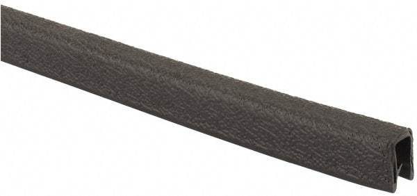 TRIM-LOK - 1/8 Inch Thick x 0.3 Wide x 100 Ft. Long, EPDM Rubber Edge Trim - Pebble Texture - USA Tool & Supply