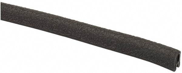 TRIM-LOK - 1/32 Inch Thick x 0.2 Wide x 100 Ft. Long, EPDM Rubber Edge Trim - Leather Texture - USA Tool & Supply