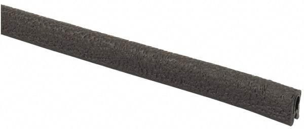 TRIM-LOK - 1/16 Inch Thick x 0.23 Wide x 25 Ft. Long, EPDM Rubber Edge Trim - Leather Texture - USA Tool & Supply