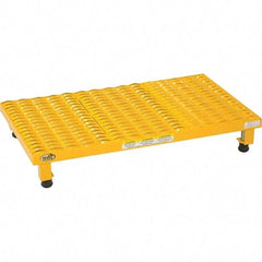 Vestil - 5" High x 19" Wide x 36" Deep, Yellow Step Stand - Steel, 500 Lb Capacity - USA Tool & Supply