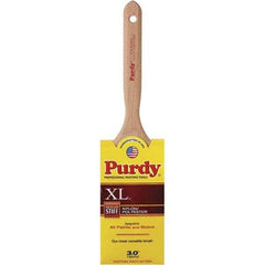 Purdy - 3" Flat Synthetic Trim Brush - Wood Fluted Handle - USA Tool & Supply