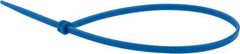 Value Collection - 9.8" Long Blue Nylon Standard Cable Tie - 40 Lb Tensile Strength, 70mm Max Bundle Diam - USA Tool & Supply