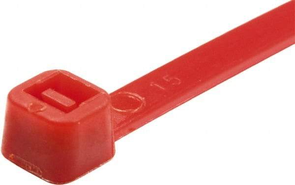 Value Collection - 11" Long Red Nylon Standard Cable Tie - 50 Lb Tensile Strength, 81mm Max Bundle Diam - USA Tool & Supply