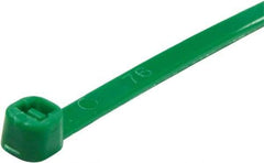 Value Collection - 6" Long Green Nylon Standard Cable Tie - 40 Lb Tensile Strength, 38mm Max Bundle Diam - USA Tool & Supply