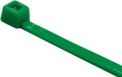 Value Collection - 4" Long Green Nylon Standard Cable Tie - 18 Lb Tensile Strength, 21mm Max Bundle Diam - USA Tool & Supply