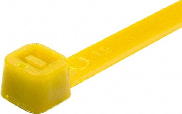 Value Collection - 6" Long Yellow Nylon Standard Cable Tie - 40 Lb Tensile Strength, 38mm Max Bundle Diam - USA Tool & Supply