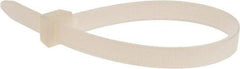 Value Collection - 8" Long Natural (Color) Nylon Standard Cable Tie - 120 Lb Tensile Strength, 54mm Max Bundle Diam - USA Tool & Supply