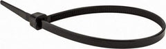 Value Collection - 8" Long Black Nylon Standard Cable Tie - 50 Lb Tensile Strength, 54mm Max Bundle Diam - USA Tool & Supply