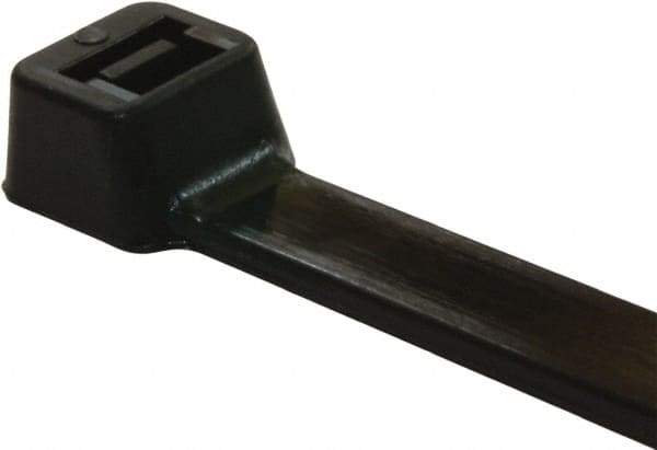 Value Collection - 8" Long Black Nylon Standard Cable Tie - 18 Lb Tensile Strength, 55mm Max Bundle Diam - USA Tool & Supply