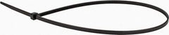 Value Collection - 14.6" Long Black Nylon Standard Cable Tie - 40 Lb Tensile Strength, 106mm Max Bundle Diam - USA Tool & Supply