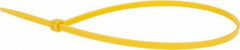 Value Collection - 14.6" Long Yellow Nylon Standard Cable Tie - 50 Lb Tensile Strength, 106mm Max Bundle Diam - USA Tool & Supply