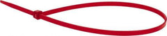 Value Collection - 14.6" Long Red Nylon Standard Cable Tie - 50 Lb Tensile Strength, 106mm Max Bundle Diam - USA Tool & Supply