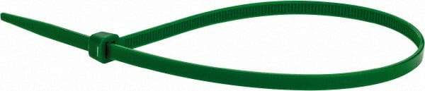 Value Collection - 11" Long Green Nylon Standard Cable Tie - 50 Lb Tensile Strength, 81mm Max Bundle Diam - USA Tool & Supply