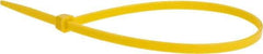 Value Collection - 11" Long Yellow Nylon Standard Cable Tie - 50 Lb Tensile Strength, 81mm Max Bundle Diam - USA Tool & Supply