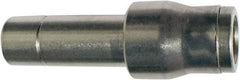 Legris - 4 x 6mm Outside Diam, Nickel Plated Brass Push-to-Connect Tube Plug-In Reducer - 435 Max psi, Tube to Stem Connection, FKM O-Ring - USA Tool & Supply
