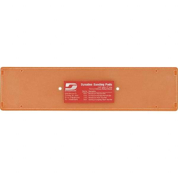 Dynabrade - 11 x 2-3/4" Rectangular Adhesive/PSA Backing Pad - File Board Sander Compatible, Screw Attachment, Nonvacuum Pad, 3/8" Thick, Medium Density - USA Tool & Supply