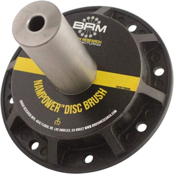 Brush Research Mfg. - 31/32" Arbor Hole to 0.968" Shank Diam Standard Collet - For 4, 5 & 6" NamPower Disc Brushes, Attached Spindle, Flow Through Spindle - USA Tool & Supply