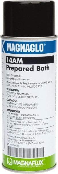 Magnaflux - Crack Detection NDT Fluorescent Magnetic Bath - 14AM Twelve 16 Ounce Aerosol Cans - Exact Industrial Supply