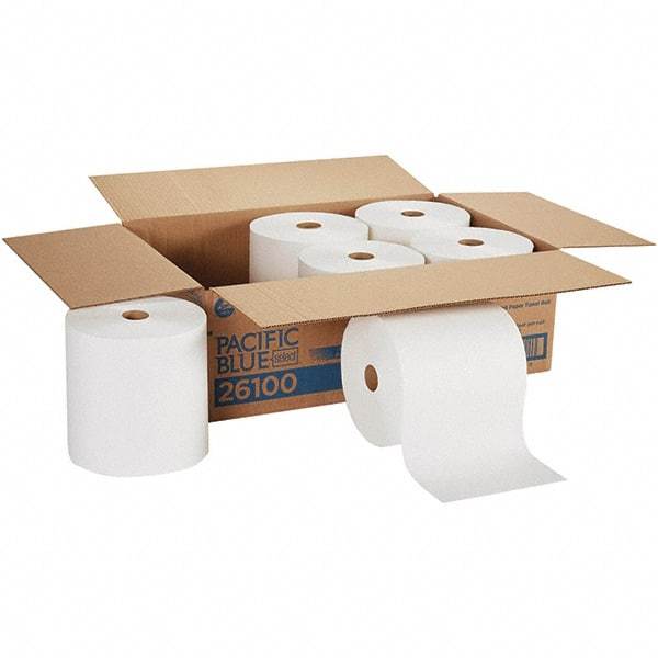 Georgia Pacific - Hard Roll of 1 Ply White Paper Towels - 7-7/8" Wide, 1,000' Roll Length - USA Tool & Supply