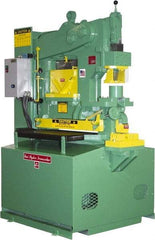 Uni-Hydro - 9" Throat Depth, 80 Ton Punch Pressure, 2" in 1/2" Punch Capacity Ironworker - 7-1/2 hp, 3 Phase, 220/480 Volts, 46" Wide x 70" High x 37" Deep - USA Tool & Supply