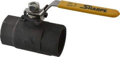 Sharpe Valves - 2" Pipe, Standard Port, Carbon Steel Steam Service Ball Valve - 1 Piece, Inline - One Way Flow, FNPT x FNPT Ends, Locking Lever Handle, 1,500 WOG, 250 WSP - USA Tool & Supply