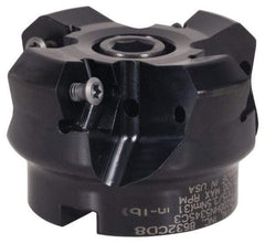 Kennametal - 5" Cut Diam, 1" Arbor Hole, 4.5mm Max Depth of Cut, 45° Indexable Chamfer & Angle Face Mill - 8 Inserts, HNGJ 0905ANENLD Insert, Right Hand Cut, 8 Flutes, Series KSHR - USA Tool & Supply