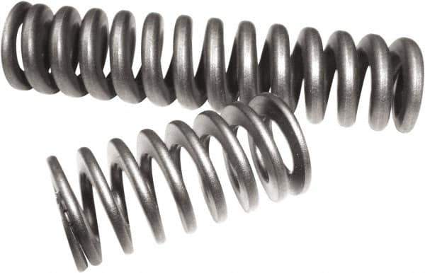 Associated Spring Raymond - 50.8mm OD, 4.953mm Wire, 304.8mm Free Length, Compression Spring - 185 Lb Spring Rating, 2468.64 N Max Work Load, Chrome Alloy Steel - USA Tool & Supply