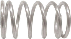 Associated Spring Raymond - 3.84mm OD, 0.64mm Wire, 22.5mm Free Length, Compression Spring - 12.6 Lb Spring Rating, 17.48 N Max Work Load, Stainless Steel - USA Tool & Supply