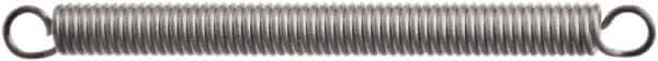 Associated Spring Raymond - 50.8mm OD, 270.21 N Max Load, 313.69mm Max Ext Len, Stainless Steel Extension Spring - 14.9 Lb/In Rating, 10.73 Lb Init Tension, 228.6mm Free Length - USA Tool & Supply