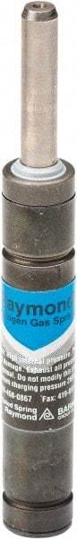 Associated Spring Raymond - M6 Fill Port, M6 Mt Hole, 8mm Rod Diam, 19mm Diam, 125mm Max Stroke, Black Nitrogen Gas Spring Cylinder - 170mm Body Length, 295mm OAL, 650 psi Initial Charge - USA Tool & Supply