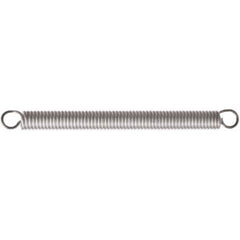 Associated Spring Raymond - 14mm OD, 136.61 N Max Load, 52.7mm Max Ext Len, Stainless Steel Extension Spring - USA Tool & Supply