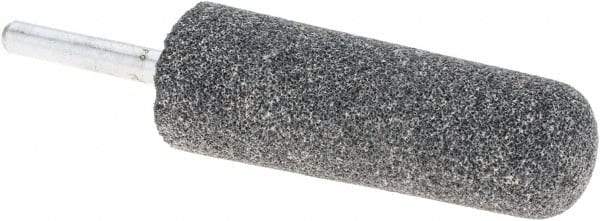 Made in USA - 1" Head Diam x 2-3/4" Thickness, A3, Tree End, Aluminum Oxide Mounted Point - Blue-Gray, Coarse Grade, 46 Grit, 16,100 RPM - USA Tool & Supply