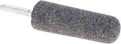 Made in USA - 1" Head Diam x 2-3/4" Thickness, A3, Tree End, Aluminum Oxide Mounted Point - Blue-Gray, Coarse Grade, 46 Grit, 16,100 RPM - USA Tool & Supply
